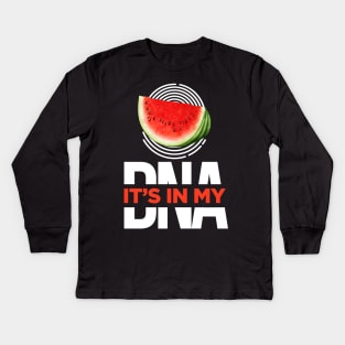 its in my dna / Free Palestine Kids Long Sleeve T-Shirt